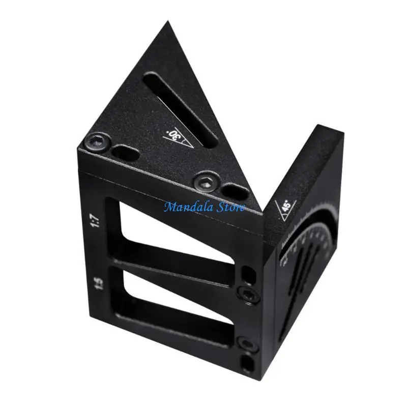 U2JC Woodworking Scriber Ruler Architect Circular Centerline Drafting Aluminum Alloy Measuring Tool Compatible for Carpenter