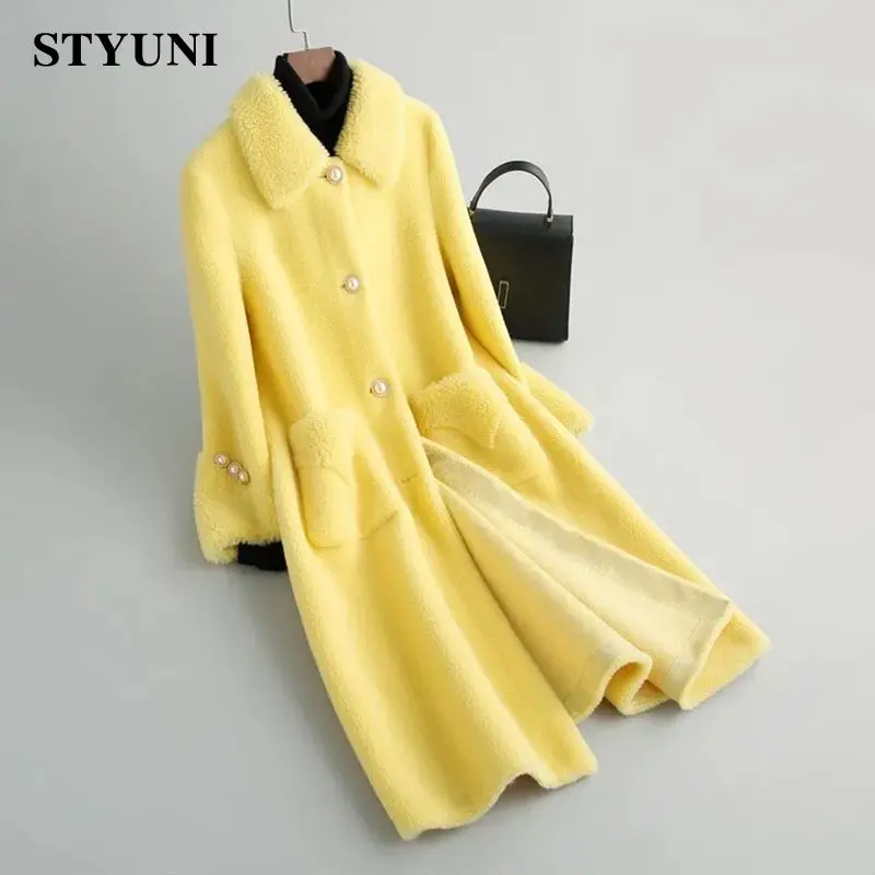 Yellow Solid Thick Woolen Long Sleeve High Waist With Belt Buttons Women's Jacket Wool & Blends Korean Fashion Coat Winter 2023
Yellow Solid Thick Woolen Long Sleeve High Waist With Belt Buttons Women's Jacket Wool & Blends Korean Fashion Coat Winter 2023