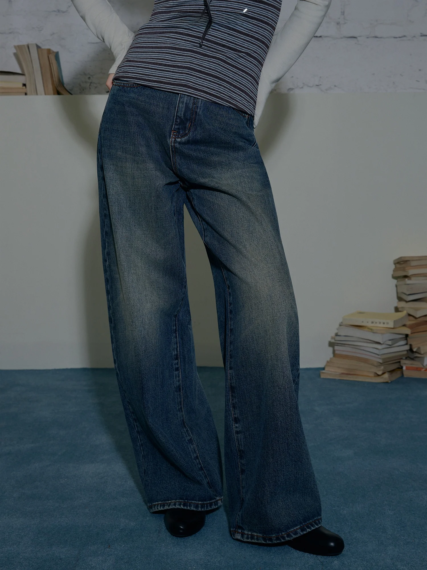 Джинсы Se Tide Explorer High-End Crtsmanip Vintage: классические широкие прямые женские джинсы из денима с эффектом потертости, смесовая хлопковая ткань
Джинсы Se Tide Explorer High-End Crtsmanip Vintage: классические широкие прямые женские джинсы из денима с эффектом потертости, смесовая хлопковая ткань