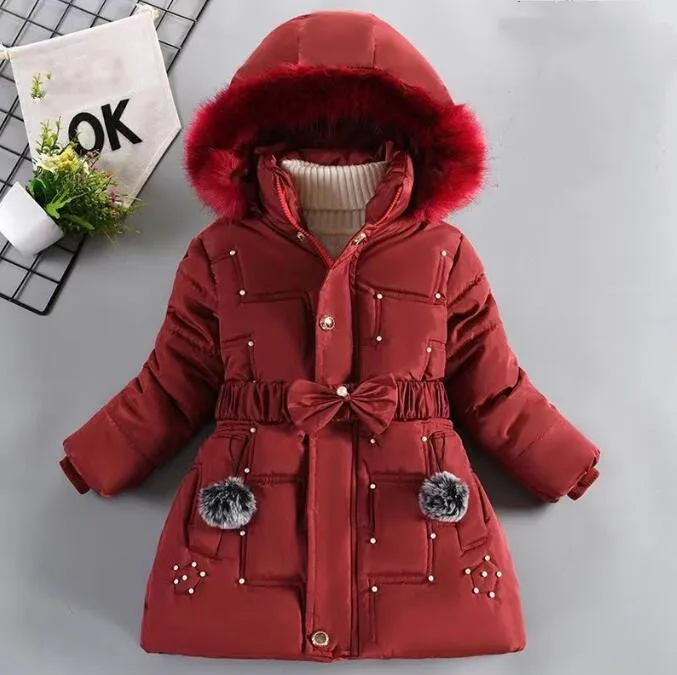 Winter Girls Long Jackets Fashion Fur Collar Hooded Coats Thicken Velvet Warm Parka Overcoat Children's Clothing
Winter Girls Long Jackets Fashion Fur Collar Hooded Coats Thicken Velvet Warm Parka Overcoat Children's Clothing