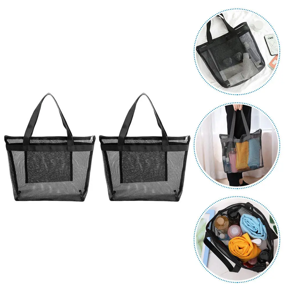 2Pcs Mesh Beach Bag Large Hollow Mesh Tote Bag for Travel Beach Essentials Storage Lightweight Portable Reinforced Bottom
2Pcs Mesh Beach Bag Large Hollow Mesh Tote Bag for Travel Beach Essentials Storage Lightweight Portable Reinforced Bottom
