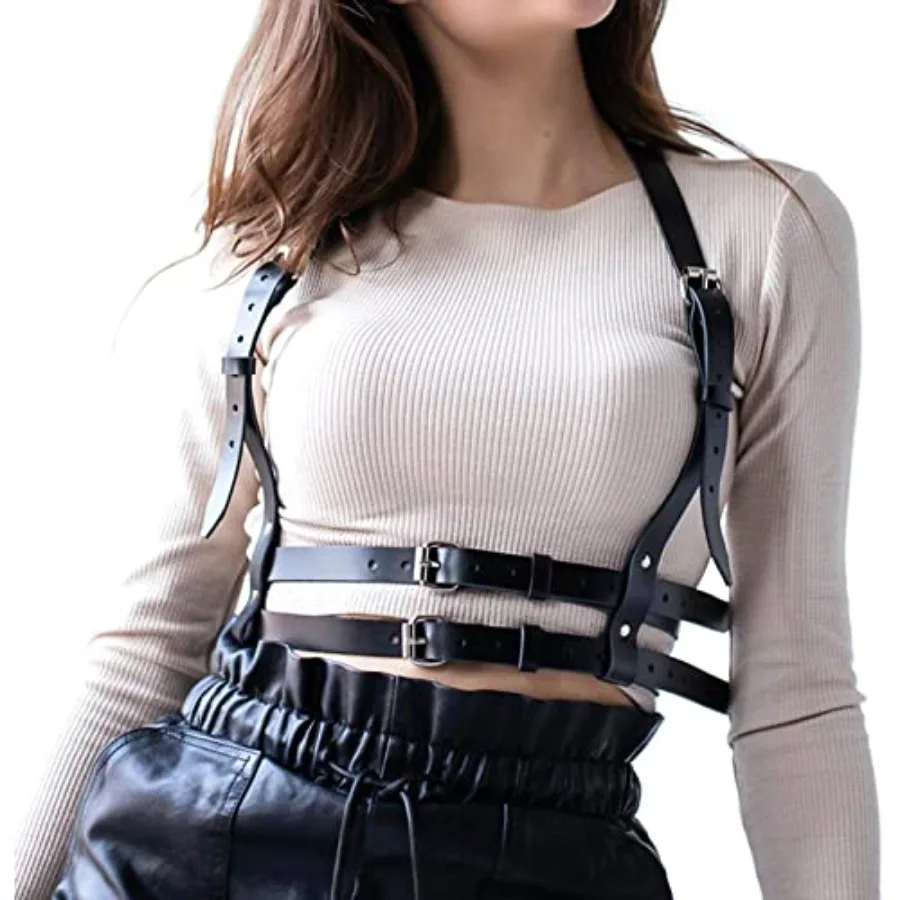 Punk Belt Black Pu Leather Harness Belt for Women Goth Body Adjustable Waist Belts Rave Halloween Dresses Party Accessories
Punk Belt Black Pu Leather Harness Belt for Women Goth Body Adjustable Waist Belts Rave Halloween Dresses Party Accessories
