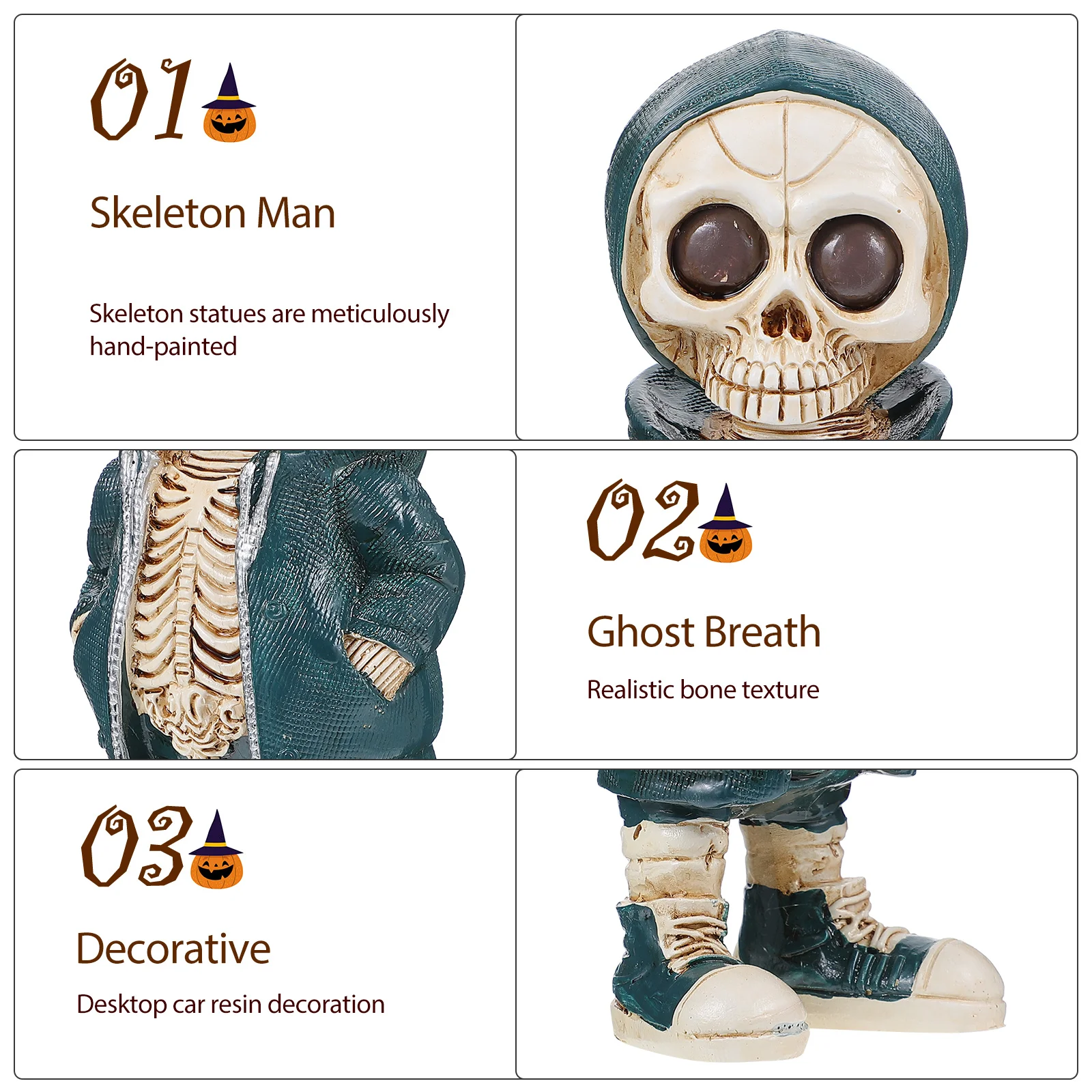 Halloween Resin Statue Desktop Ornament Cool Table Decor Creative Home Decoration Gift
Halloween Resin Statue Desktop Ornament Cool Table Decor Creative Home Decoration Gift