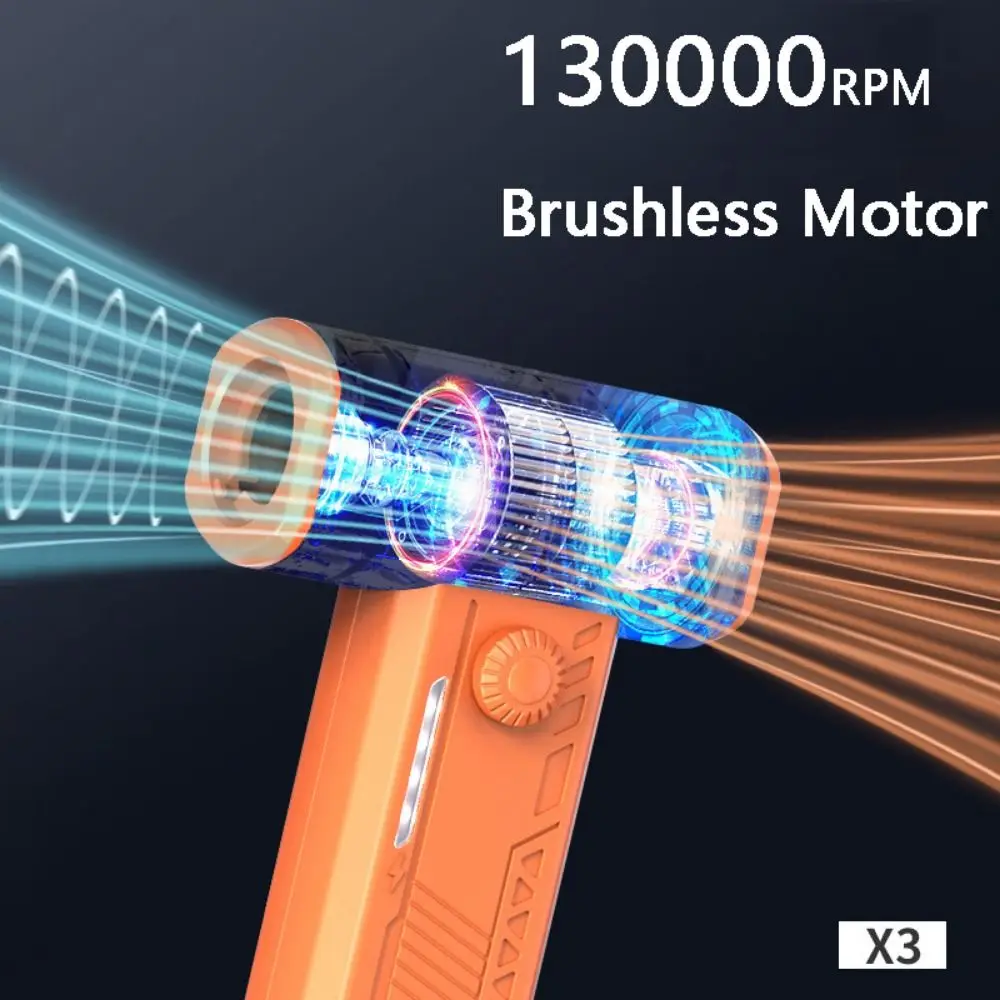 130000RPM Handheld Turbo Jet Fan Brushless Motor with Led Light Electric Air Duster 3 Gears High Power Violent Air Blower
130000RPM Handheld Turbo Jet Fan Brushless Motor with Led Light Electric Air Duster 3 Gears High Power Violent Air Blower