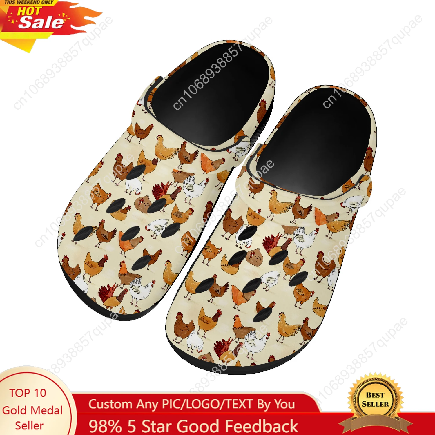 Cartoon Rooster Print Home Custom Sandals Women Teenager Fashion Water Shoe Garden Clog Breathable Comfort Beach Hole Slippers
Cartoon Rooster Print Home Custom Sandals Women Teenager Fashion Water Shoe Garden Clog Breathable Comfort Beach Hole Slippers