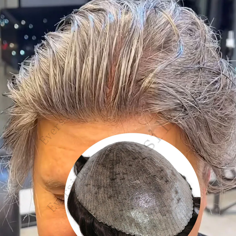 Natural Hairline 1B50 1B80 1B10 Grey Durable Men's Toupee Poly Silicone Male Dark Brown 100% Human Hair Wigs Skin Pu Prosthesi 
Natural Hairline 1B50 1B80 1B10 Grey Durable Men's Toupee Poly Silicone Male Dark Brown 100% Human Hair Wigs Skin Pu Prosthesi