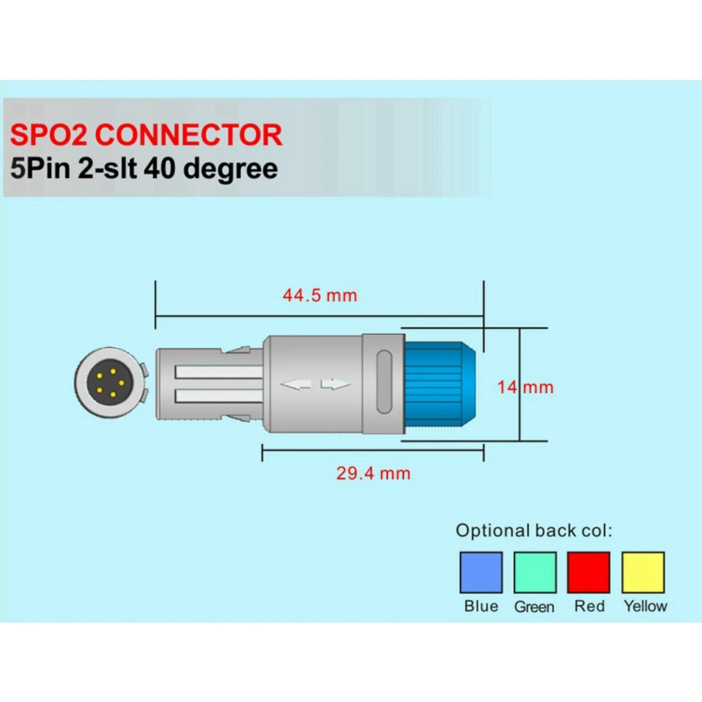 Стандартные детали датчика spo2, сборка разъема, 5 контактов, 7 контактов, 8 контактов, 10 контактов, 14 контактов, 5 шт., упаковка
Стандартные детали датчика spo2, сборка разъема, 5 контактов, 7 контактов, 8 контактов, 10 контактов, 14 контактов, 5 шт., упаковка