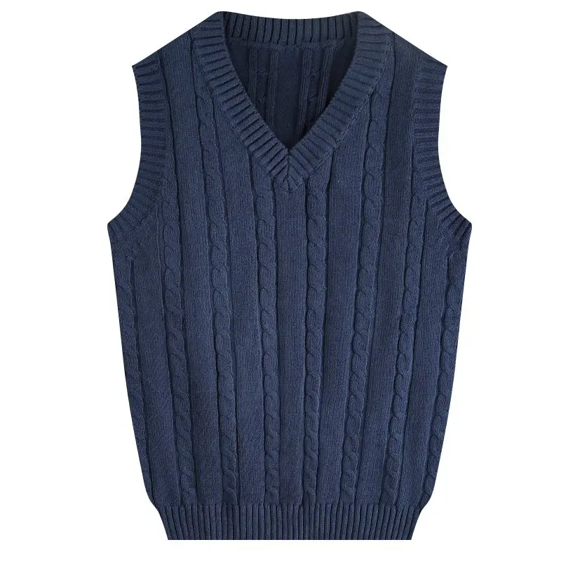 Мужской утепленный вязаный жилет с v-образным вырезом, осень-зима, однотонный пуловер, повседневный корейский трендовый жилет без рукавов
Мужской утепленный вязаный жилет с v-образным вырезом, осень-зима, однотонный пуловер, повседневный корейский трендовый жилет без рукавов