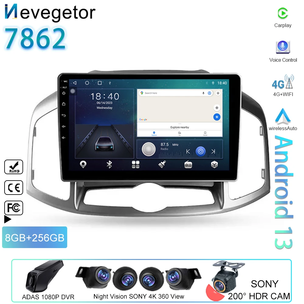 Car WIFI Radio For Chevrolet Captiva 1 2011 - 2016 Android Auto Stereo Head Unit Multimedia Player GPS Navigation 4G No 2din DVD
Car WIFI Radio For Chevrolet Captiva 1 2011 - 2016 Android Auto Stereo Head Unit Multimedia Player GPS Navigation 4G No 2din DVD