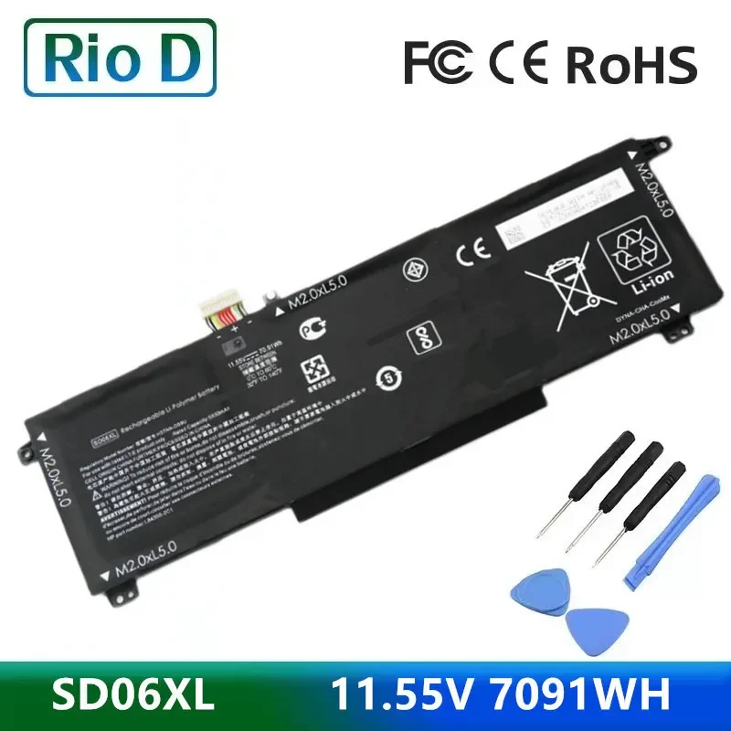 New SD06XL HSTNN-DB9U Laptop Battery For HP Omen 15 2020 EK0026NR EK000 EK0013TX EK0023TX EK0059 L84356-2C1 L84392-005
New SD06XL HSTNN-DB9U Laptop Battery For HP Omen 15 2020 EK0026NR EK000 EK0013TX EK0023TX EK0059 L84356-2C1 L84392-005
