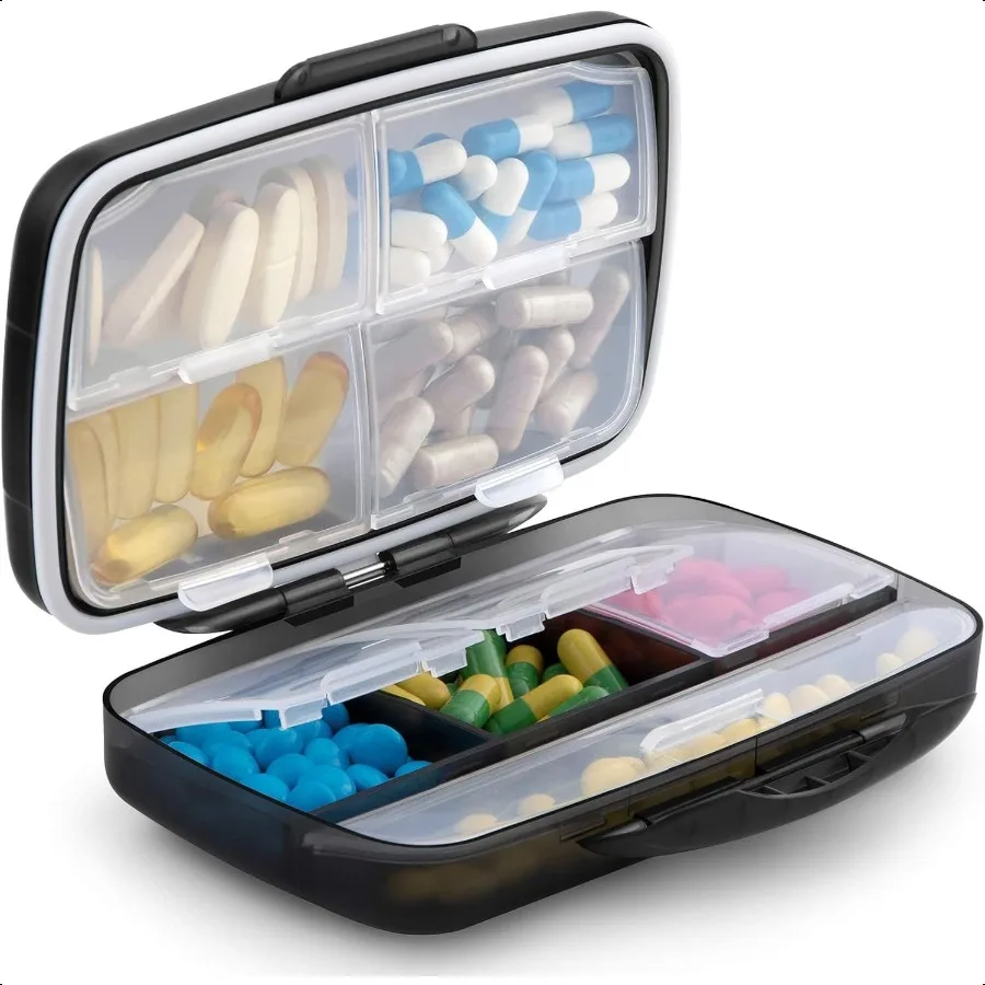 Travel Pill Organizer Large Portable Medication Oversize 8 Compartment Pill Box Vitamin Travel Case Pill Holder Airtight and Mo
Travel Pill Organizer Large Portable Medication Oversize 8 Compartment Pill Box Vitamin Travel Case Pill Holder Airtight and Mo