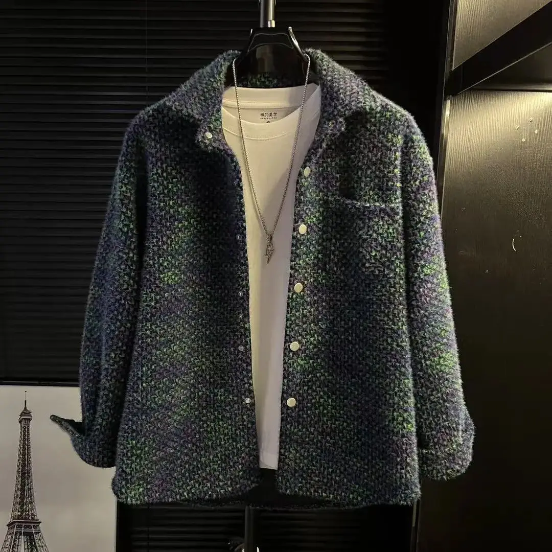 Men's Autumnal Plaid Fragile Sle Knitted Jaet Loose Casual Versatile Hong Kong au Faion Trend Outerwear
Men's Autumnal Plaid Fragile Sle Knitted Jaet Loose Casual Versatile Hong Kong au Faion Trend Outerwear