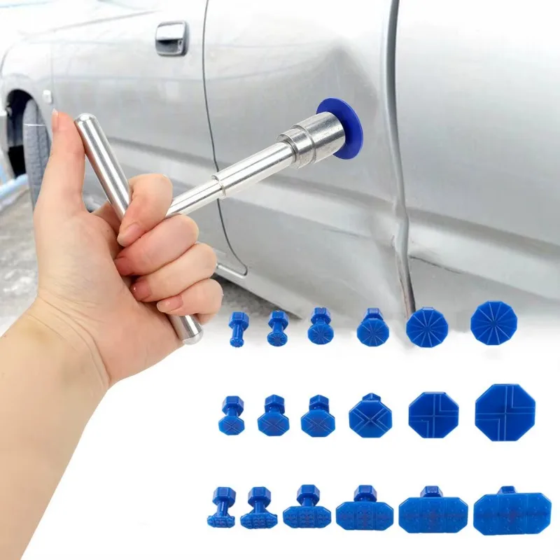 Car Dent Repair Puller, Car Repair Tools Kit With 18pcs Plastic Glue Tabs Metal T-Handle Dent Remover Universal For Car Accessor
Car Dent Repair Puller, Car Repair Tools Kit With 18pcs Plastic Glue Tabs Metal T-Handle Dent Remover Universal For Car Accessor