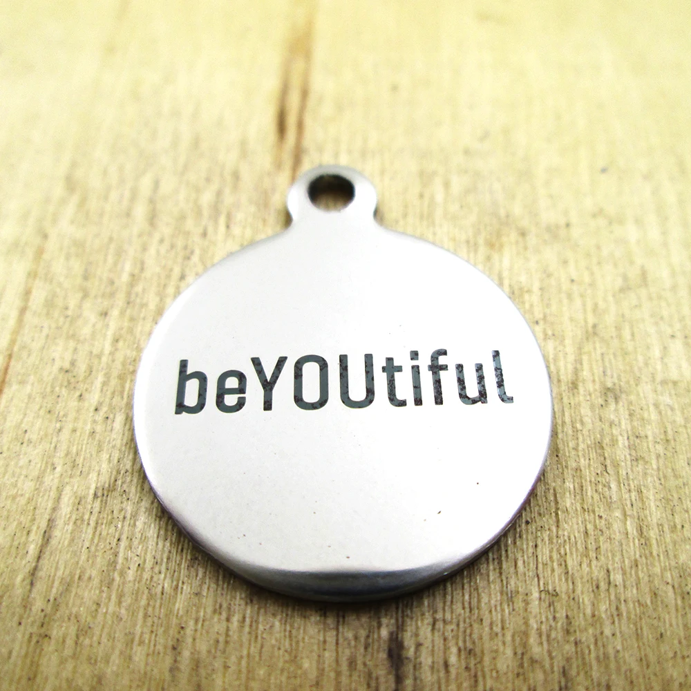 20pcs-beYOUtiful stainless steel charms - Laser Engraved - Customized - DIY Charms Pendants
20pcs-beYOUtiful stainless steel charms - Laser Engraved - Customized - DIY Charms Pendants
