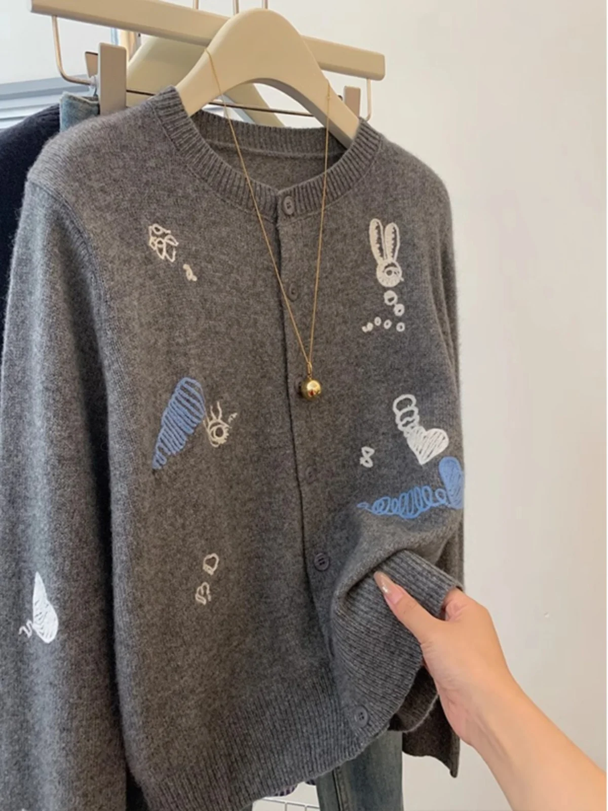 Ele ey ort Knitted Open Cardigan Sweater Women's Top Small Size Outdoor Wear Base irt Autumn Winter Faion
Ele ey ort Knitted Open Cardigan Sweater Women's Top Small Size Outdoor Wear Base irt Autumn Winter Faion