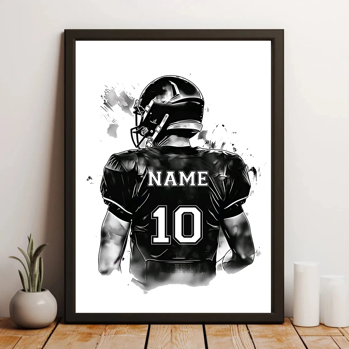 3pcs Customized Football Jersey Poster, Sports Jersey Watercolor Painting, Personalized American Football Wall Art Printing
3pcs Customized Football Jersey Poster, Sports Jersey Watercolor Painting, Personalized American Football Wall Art Printing
