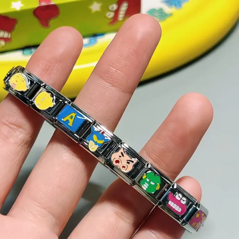 New Kawaii Crayon Shin-chan Bracelet Anime Cartoon Animation Peripheral DIY Splicing Couples Girlfriends Birthday Gift Bracelet
New Kawaii Crayon Shin-chan Bracelet Anime Cartoon Animation Peripheral DIY Splicing Couples Girlfriends Birthday Gift Bracelet