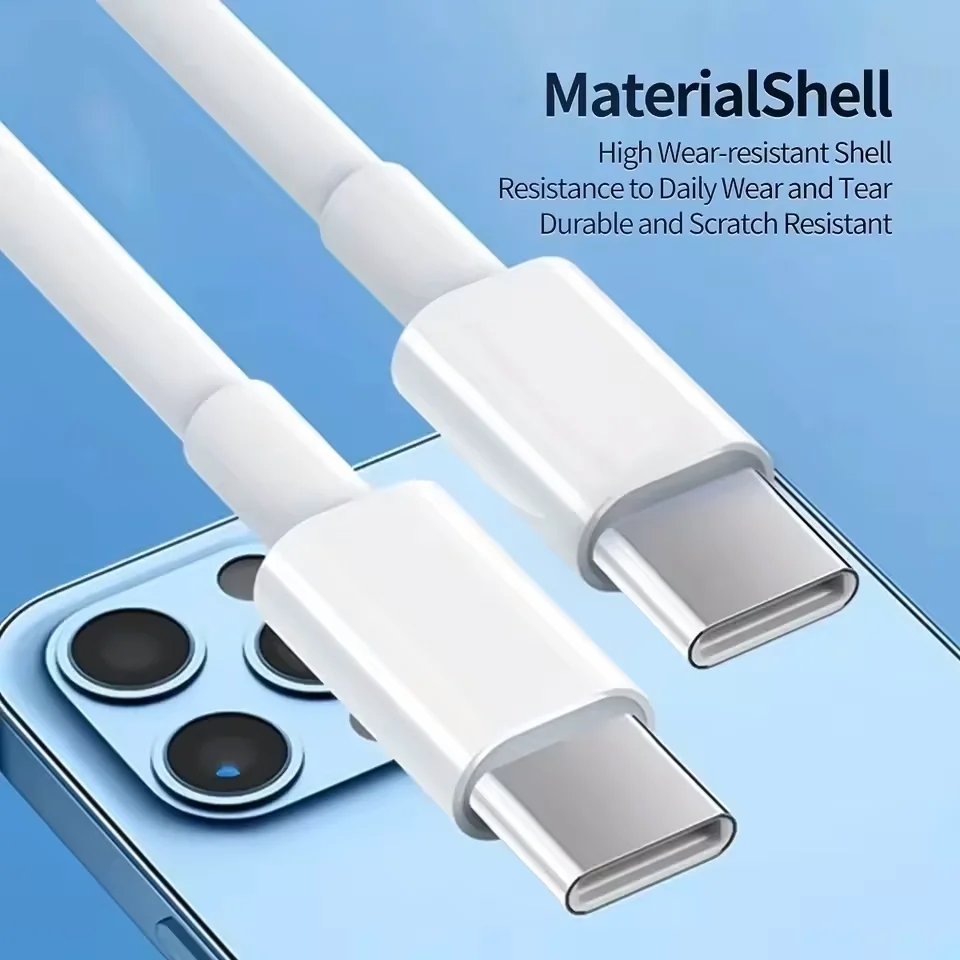 C to C/USB-C Charger Cable PD Type C Fast Charging Cord Line Data Wire For Iphone 16 15 Pro Samsung Xiaomi Huawei and More
C to C/USB-C Charger Cable PD Type C Fast Charging Cord Line Data Wire For Iphone 16 15 Pro Samsung Xiaomi Huawei and More