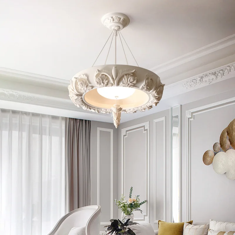 French Style Light Luxury Retro Plaster Living Room Chandelier European Baroque Carved Court Shop Bedroom Dining Room Lamp
French Style Light Luxury Retro Plaster Living Room Chandelier European Baroque Carved Court Shop Bedroom Dining Room Lamp