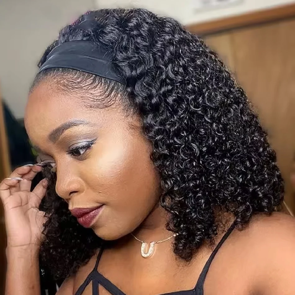 Afro Kinky Curly Human Hair Headband Wig For Black Women 250% Density Brazilian Remy Full Machine Made Wear and Go Glueless Wig
Afro Kinky Curly Human Hair Headband Wig For Black Women 250% Density Brazilian Remy Full Machine Made Wear and Go Glueless Wig