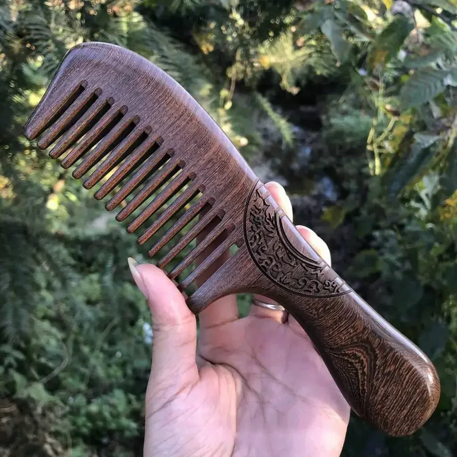 Natural Sandalwood Double Carved Handleless Wide Tooth Comb For Women Daily Hair Grooming
Natural Sandalwood Double Carved Handleless Wide Tooth Comb For Women Daily Hair Grooming
