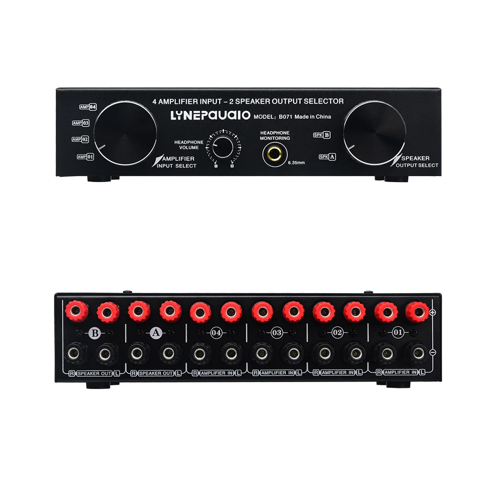 LYNEPaUalO Amplifier Speaker Selector Switch Switcher 4 Input 2 Output/2 In 4 Out Power Amplifier Switcher Sound Quality No Loss
LYNEPaUalO Amplifier Speaker Selector Switch Switcher 4 Input 2 Output/2 In 4 Out Power Amplifier Switcher Sound Quality No Loss