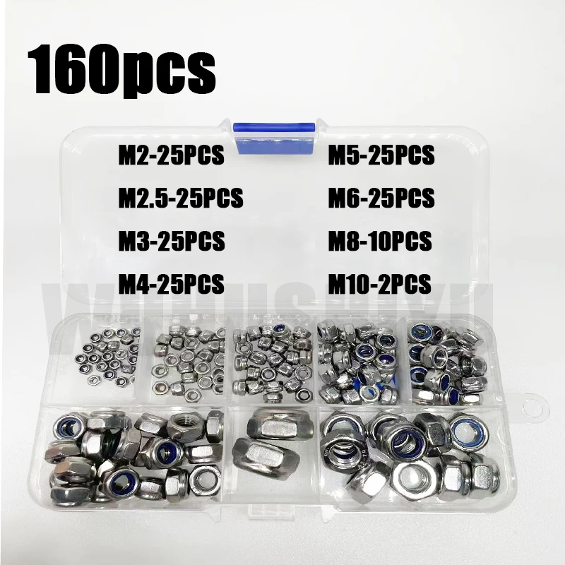 Mix M2 to M12 Assortment Set Kit Box DIN985 304 A2 Stainless Steel Hexagon Nylon Insert Lock Nut Hex Self Locking Nylock Locknut
Mix M2 to M12 Assortment Set Kit Box DIN985 304 A2 Stainless Steel Hexagon Nylon Insert Lock Nut Hex Self Locking Nylock Locknut