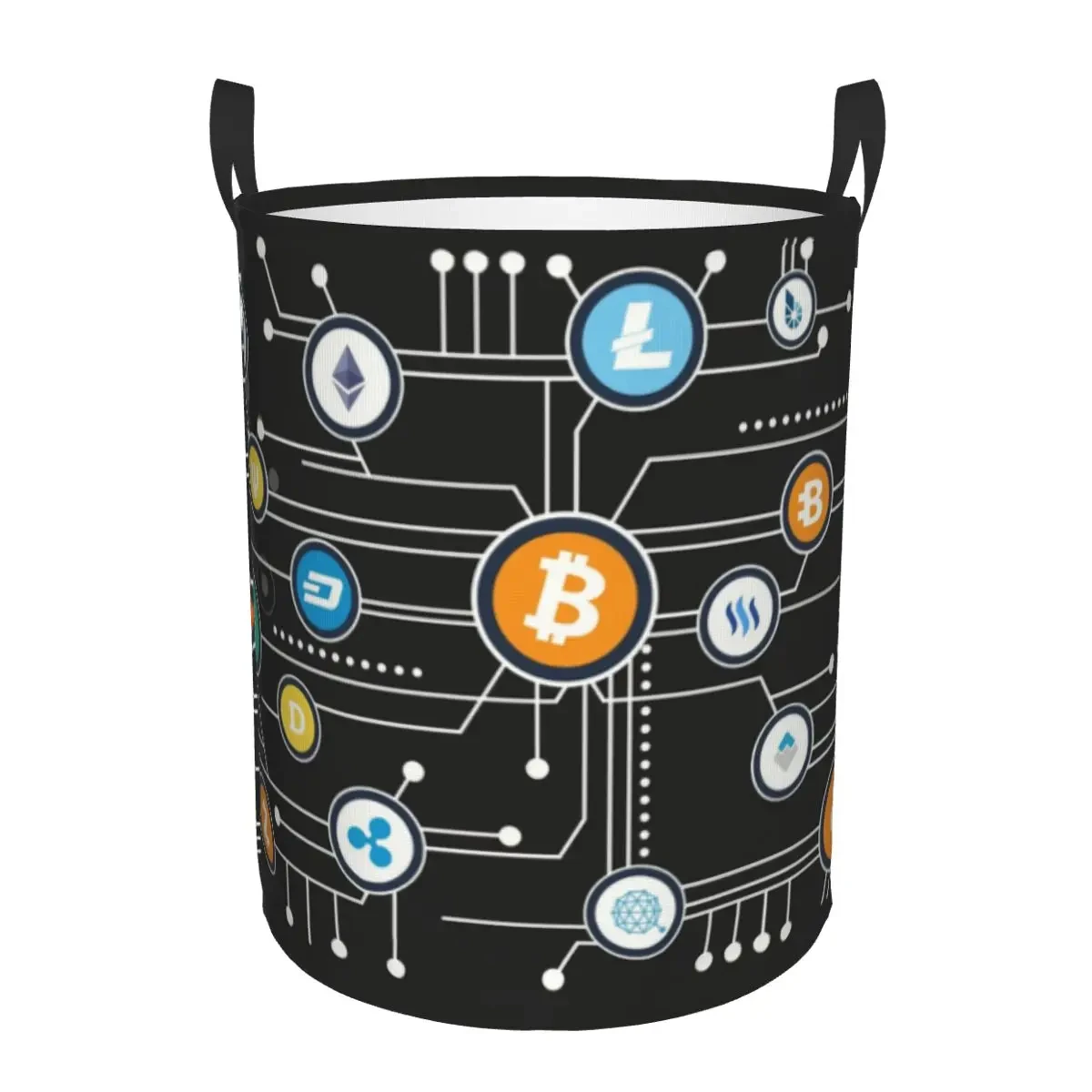 Cryptocurrency Altcoin Blockchain Logo Laundry Basket Foldable Large Clothes Storage Ethereum Baby Hamper Dirty Clothes Basket
Cryptocurrency Altcoin Blockchain Logo Laundry Basket Foldable Large Clothes Storage Ethereum Baby Hamper Dirty Clothes Basket