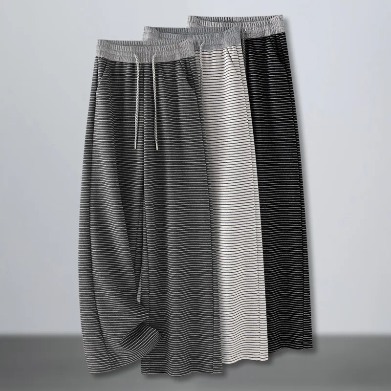 Универсальные полосатые широкие брюки для женщин, осенние и зимние новые эластичные утягивающие драпированные повседневные брюки с высокой талией
Универсальные полосатые широкие брюки для женщин, осенние и зимние новые эластичные утягивающие драпированные повседневные брюки с высокой талией
