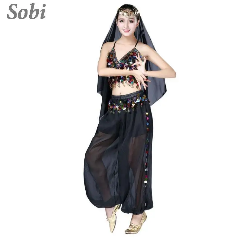 3PCS Belly Dance Outfit Suit Sequin Coin Top and Shiny Chiffon Pants Women Adult Oriental Dance Costume Bollywoom Stage Clothes
3PCS Belly Dance Outfit Suit Sequin Coin Top and Shiny Chiffon Pants Women Adult Oriental Dance Costume Bollywoom Stage Clothes