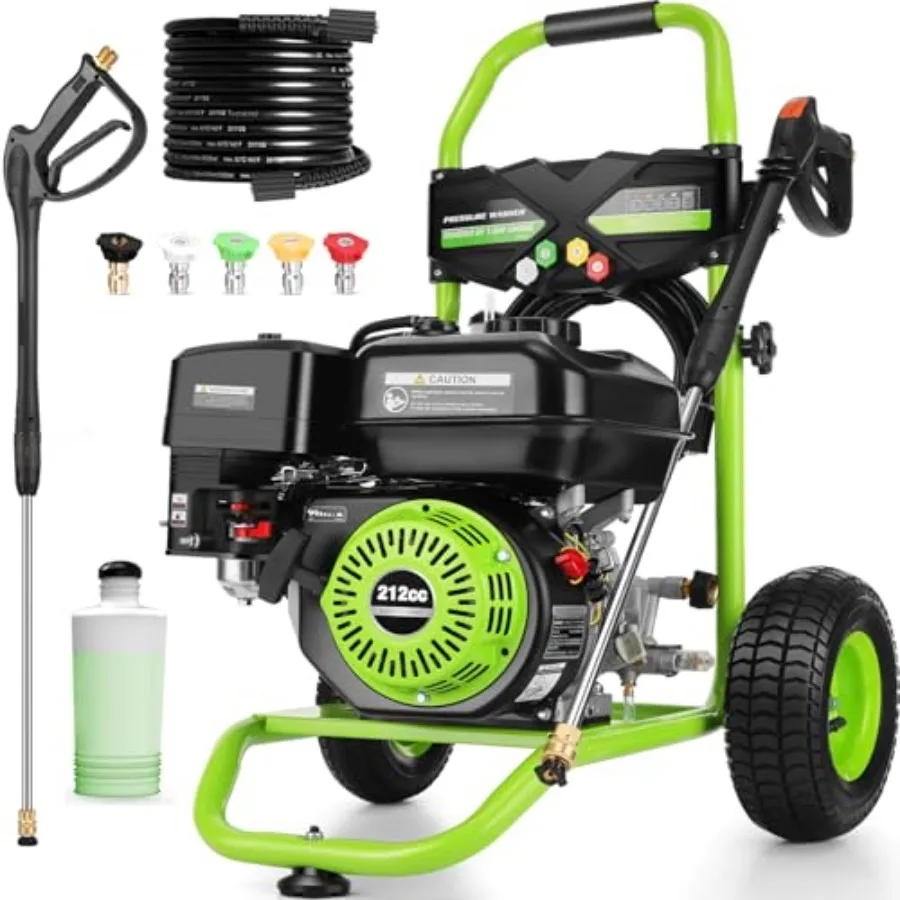Professional 4200PSI 4GPM 212CC Gas Pressure Washer, 7.0HP Heavy-Duty 3600RPM Commercial Gas Power Washer with 1000ML Foam Bott
Professional 4200PSI 4GPM 212CC Gas Pressure Washer, 7.0HP Heavy-Duty 3600RPM Commercial Gas Power Washer with 1000ML Foam Bott