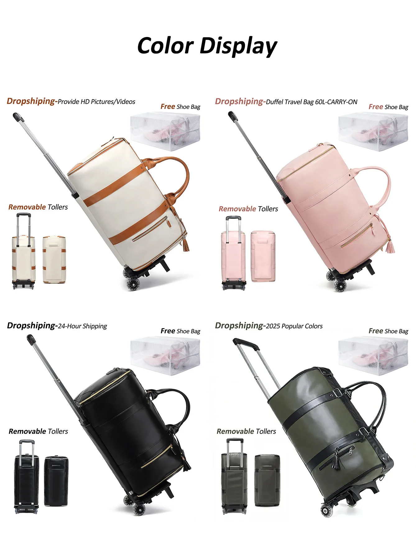 Дорожная сумка для одежды 55 л, сумка для ручной клади Weekender с сумкой для обуви и ремешком на тележке, портативный чемодан, Прямая поставка по всему миру
Дорожная сумка для одежды 55 л, сумка для ручной клади Weekender с сумкой для обуви и ремешком на тележке, портативный чемодан, Прямая поставка по всему миру