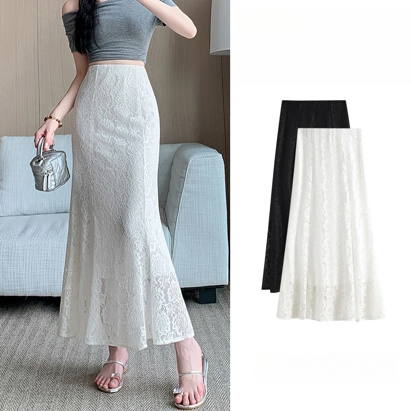 High Waist Lace Patchwork Women's Mermaid Long Skirts 2025 New Summer Elegant Office Fishtail Wrap A-line Skirts Female
High Waist Lace Patchwork Women's Mermaid Long Skirts 2025 New Summer Elegant Office Fishtail Wrap A-line Skirts Female