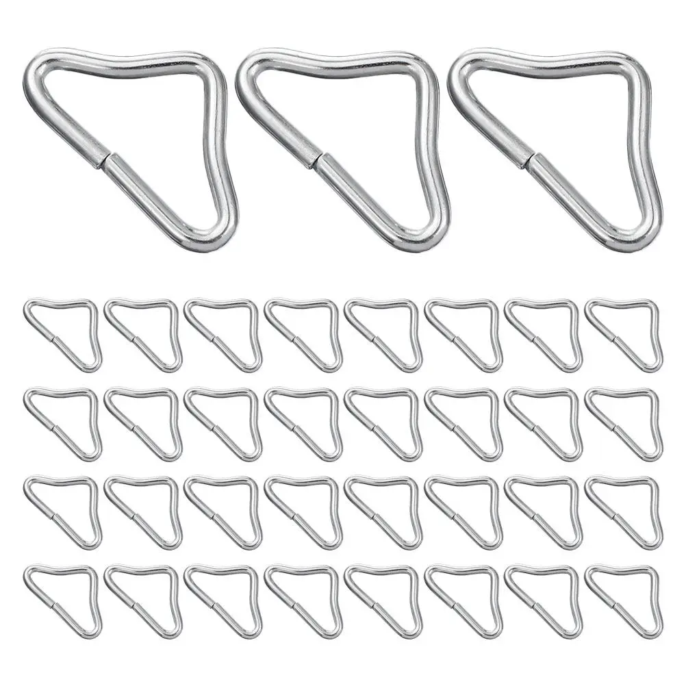 80Pcs Trampoline Accessories Iron Triangle Rings Heavy Duty Replacement Parts Metal Triangle Buckles for Trampoline Mats Secure
80Pcs Trampoline Accessories Iron Triangle Rings Heavy Duty Replacement Parts Metal Triangle Buckles for Trampoline Mats Secure