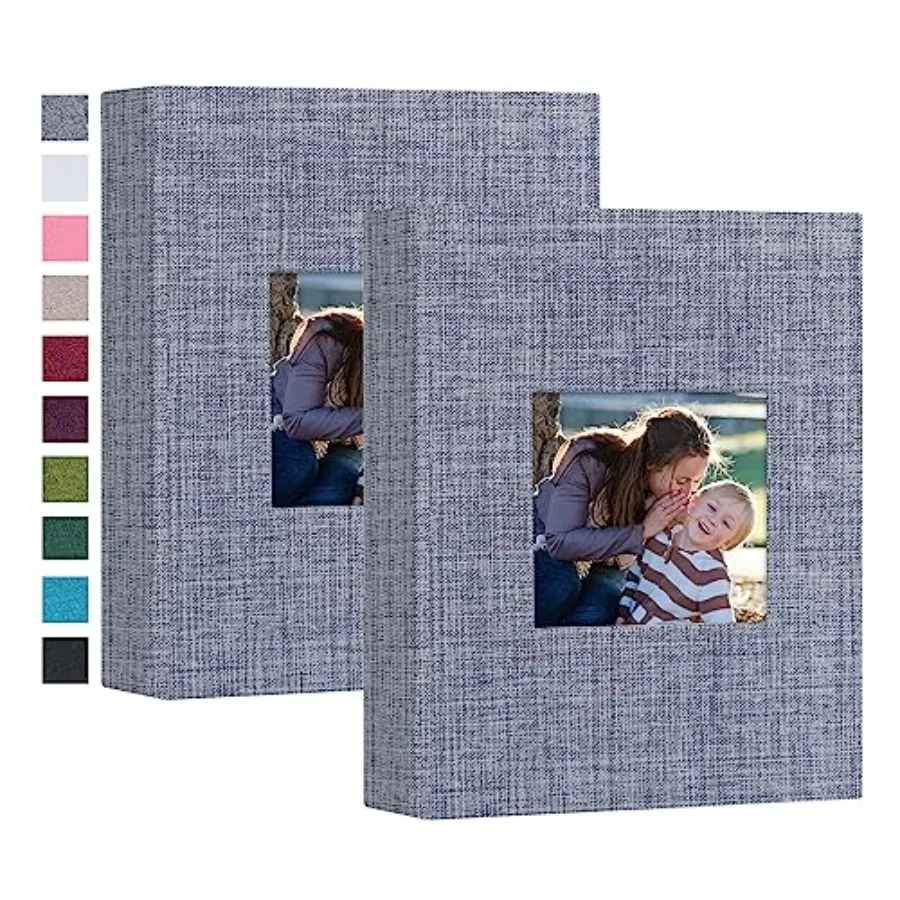 Small Photo Album Linen Cover with Display Window Mini Picture Book Each Holds 5 Vertical Pockets for Artwork Postcards or Pict
Small Photo Album Linen Cover with Display Window Mini Picture Book Each Holds 5 Vertical Pockets for Artwork Postcards or Pict