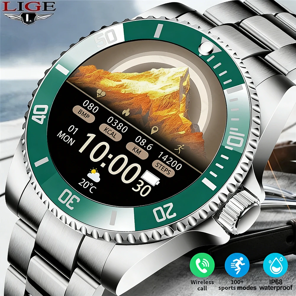 LIGE Original Smart Watch For Men Bluetooth Call Full Touch Smartwatch Man IP68 Waterproof Steel Sport Smart Watches Android iOS
LIGE Original Smart Watch For Men Bluetooth Call Full Touch Smartwatch Man IP68 Waterproof Steel Sport Smart Watches Android iOS