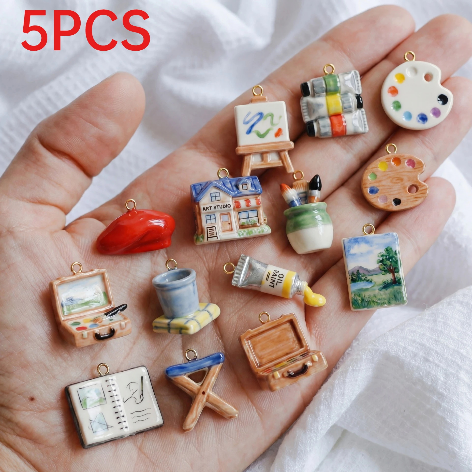 5Pcs Aesthetic Mini Artist Charms Easel Paint Tube Art Studio House Enamel Pendants DIY Necklace Bracelet Accessories
5Pcs Aesthetic Mini Artist Charms Easel Paint Tube Art Studio House Enamel Pendants DIY Necklace Bracelet Accessories