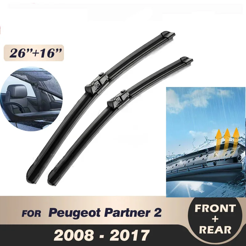 Wiper Front Rear Wiper Blades Set For Peugeot Partner 2 2008-2017 2009 2010 2011 2012 2013 2014 Windshield Windscreen 26"16
Wiper Front Rear Wiper Blades Set For Peugeot Partner 2 2008-2017 2009 2010 2011 2012 2013 2014 Windshield Windscreen 26"16