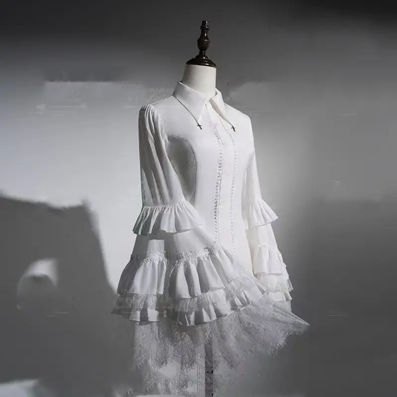 Gothic Style Full Payment Spider Feather Shirt Original Lolita Ultra Large Lace Sleeve Inner Wear Women's Long Sleeve Shirt
Gothic Style Full Payment Spider Feather Shirt Original Lolita Ultra Large Lace Sleeve Inner Wear Women's Long Sleeve Shirt