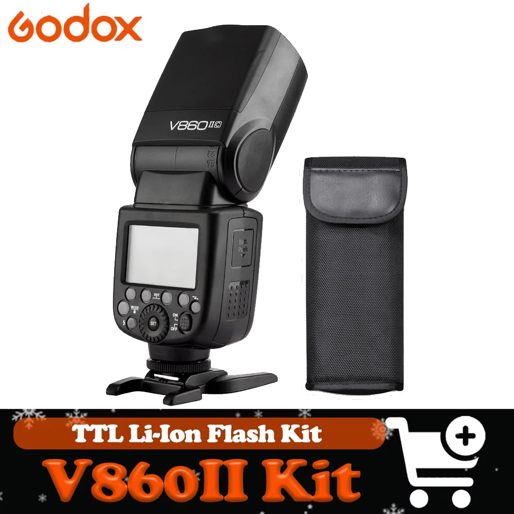 Вспышка Godox V860II TTL HSS для камер Canon, Sony, Nikon, Fuji, Olympus, GN60, 1/8000S, с функцией сплайтинга
Вспышка Godox V860II TTL HSS для камер Canon, Sony, Nikon, Fuji, Olympus, GN60, 1/8000S, с функцией сплайтинга