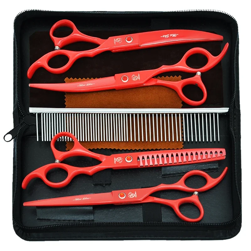 7 inch Meisha Pet Dog Grooming Shears Straight Curved Cutting Animals Hair Scissors Fish Bone Thinning Puppy Cat Scissors B0030A
7 inch Meisha Pet Dog Grooming Shears Straight Curved Cutting Animals Hair Scissors Fish Bone Thinning Puppy Cat Scissors B0030A