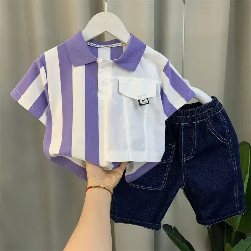 Children's Clothing Boys Summer Sports Set 2024 New Children's Casual Short Sleeved Clothing Thin T-shirt Two-piece Set Trendy
Children's Clothing Boys Summer Sports Set 2024 New Children's Casual Short Sleeved Clothing Thin T-shirt Two-piece Set Trendy