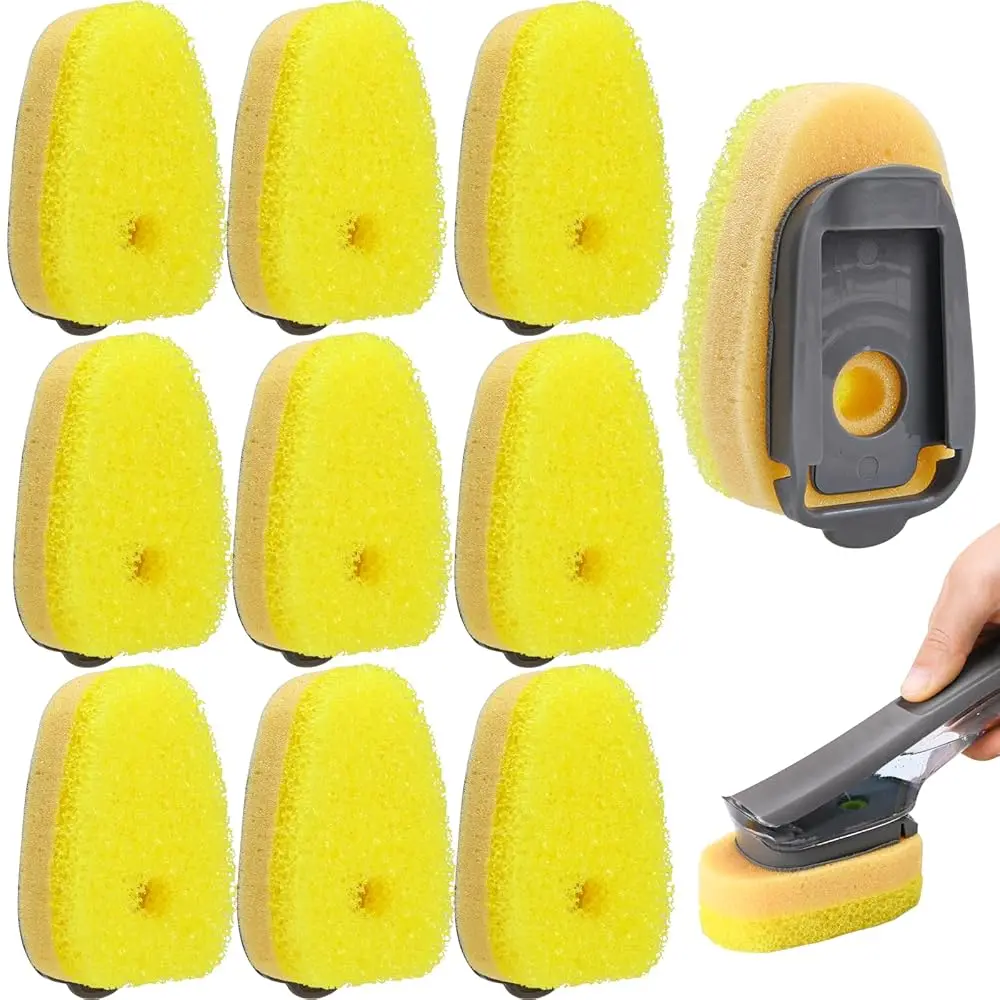 Сменные насадки для губчатой щетки Scotch-Brite - 10 штук, не царапающие поверхности, для мытья посуды и антипригарных кастрюль
Сменные насадки для губчатой щетки Scotch-Brite - 10 штук, не царапающие поверхности, для мытья посуды и антипригарных кастрюль