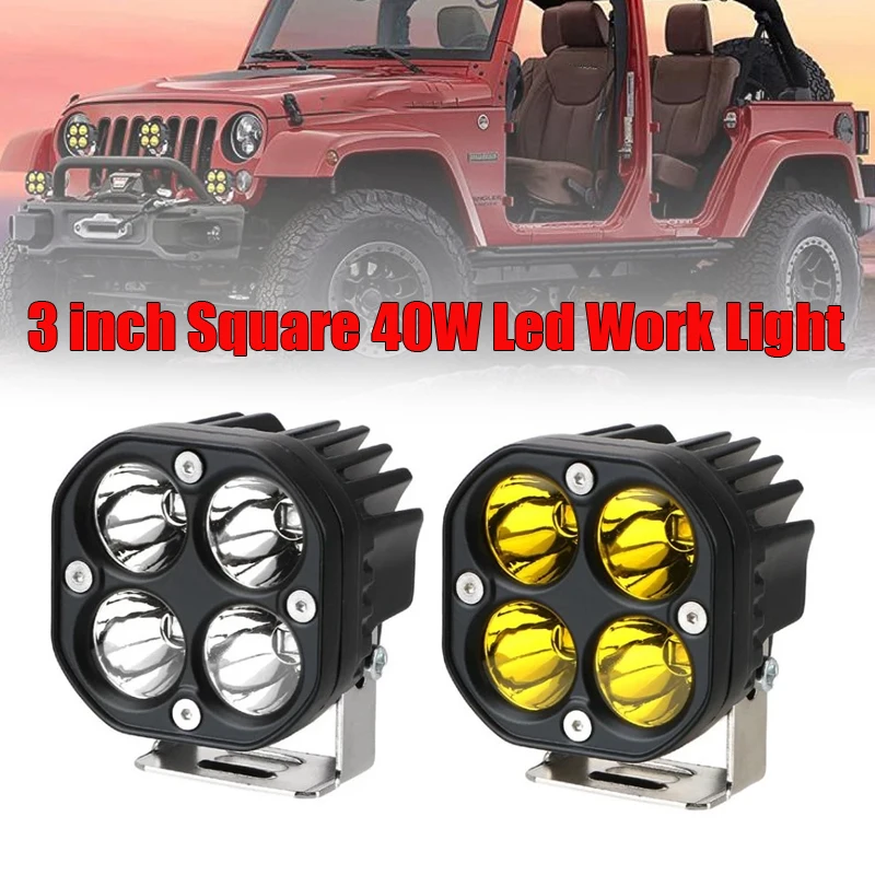4Led Square Work Light 12V 24V Driving Fog Lights Auto Headlights For Car 4x4 Offroad Motorcycle Driving Fog Lights Spotlight
4Led Square Work Light 12V 24V Driving Fog Lights Auto Headlights For Car 4x4 Offroad Motorcycle Driving Fog Lights Spotlight