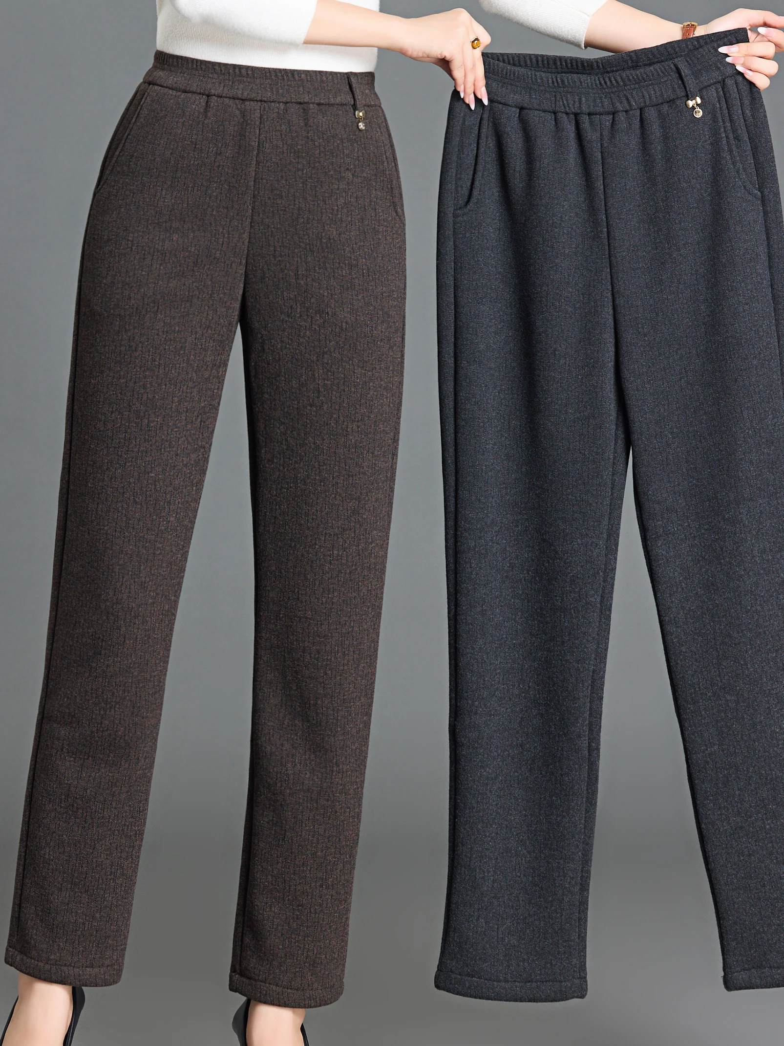 Модные повседневные брюки в полоску с высокой талией для женщин среднего возраста, прямая длина, утягивающие брюки с девятью точками, Mom Sle
Модные повседневные брюки в полоску с высокой талией для женщин среднего возраста, прямая длина, утягивающие брюки с девятью точками, Mom Sle