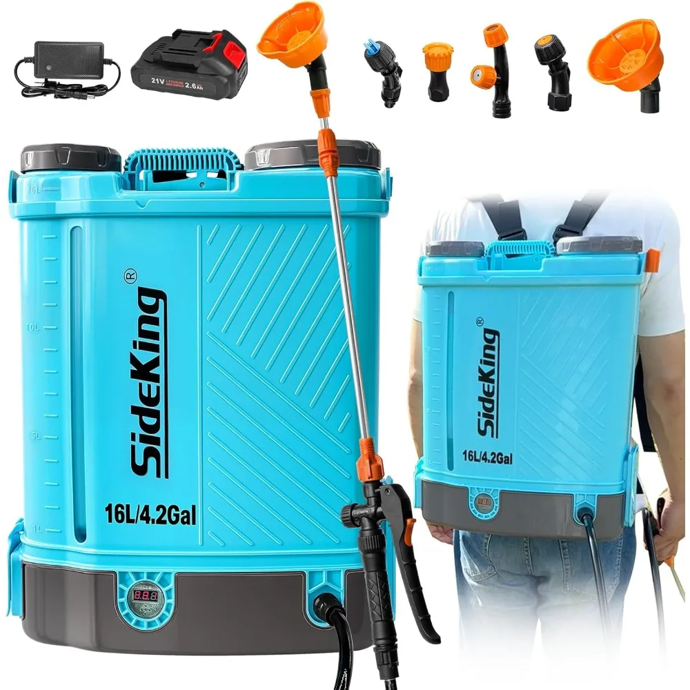 Battery Powered Backpack Sprayer 4 Gallon, 0-100 PSI Adjustable Pressure Sprayer Compatible with Makita 18V Battery
Battery Powered Backpack Sprayer 4 Gallon, 0-100 PSI Adjustable Pressure Sprayer Compatible with Makita 18V Battery