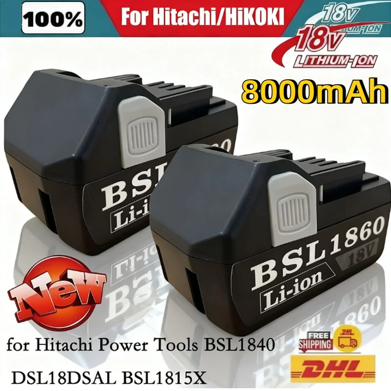 For Hitachi/HiKOKI 18V Power Tools Li-ion Battery 8000mAh for BSL1830 BSL1850 BSL1860 BCL1815 EBM1830 BSL1840 330139 DS18DBL
For Hitachi/HiKOKI 18V Power Tools Li-ion Battery 8000mAh for BSL1830 BSL1850 BSL1860 BCL1815 EBM1830 BSL1840 330139 DS18DBL
