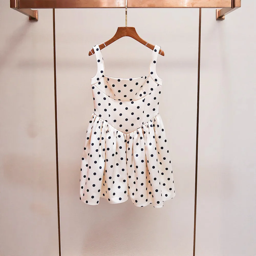 Summer New Princess Style Short A-Line Puffy Dress with Polka Dots for Babies High Waist Knitted Fabric No Sleeve Commute Style
Summer New Princess Style Short A-Line Puffy Dress with Polka Dots for Babies High Waist Knitted Fabric No Sleeve Commute Style