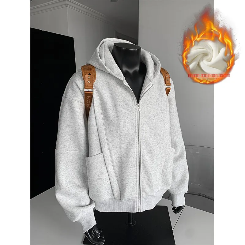 Мужская зимняя утепленная толстовка-кардиган из плотного серебристого вельвета с капюшоном, модный бренд Haome, теплый, на молнии
Мужская зимняя утепленная толстовка-кардиган из плотного серебристого вельвета с капюшоном, модный бренд Haome, теплый, на молнии