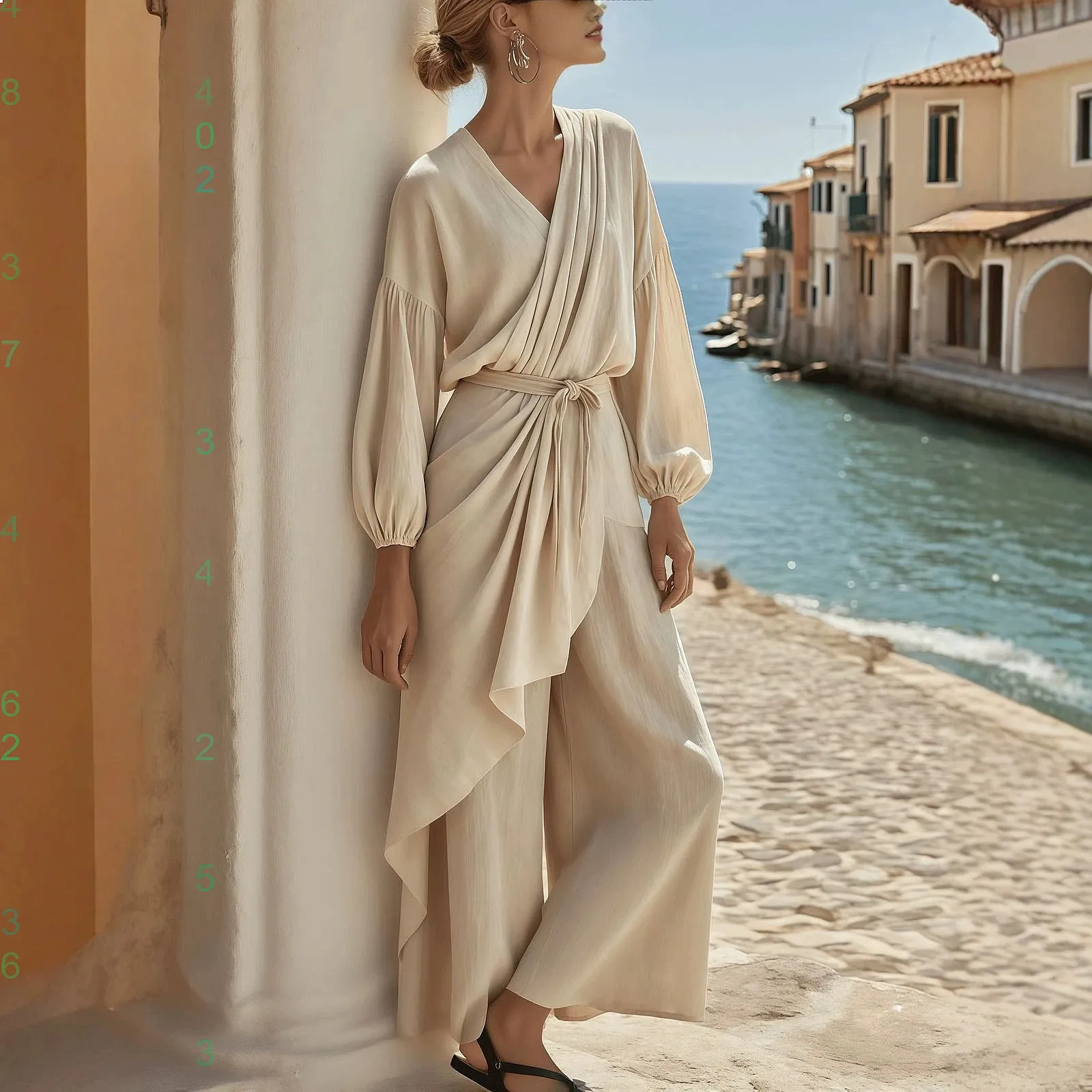 V Neck Wrap Tie Lantern Sleeve Jumpsuit Overall Playsuit Spring Summer
V Neck Wrap Tie Lantern Sleeve Jumpsuit Overall Playsuit Spring Summer